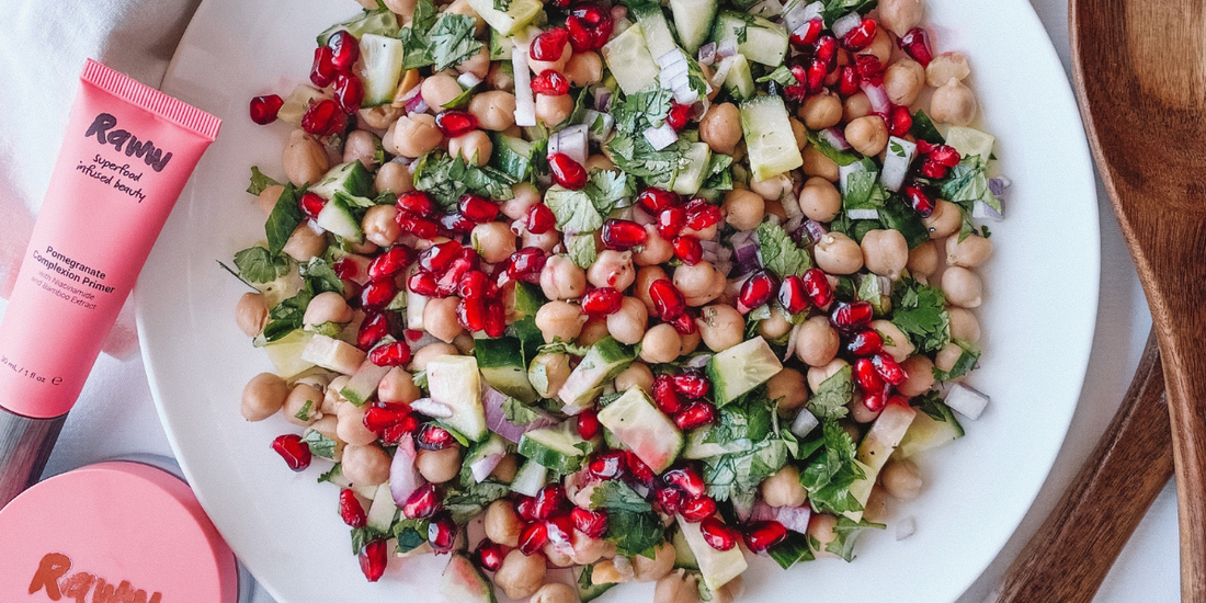 Recipe: Pomegranate & Chickpea Salad | RAWW Cosmetics | 01