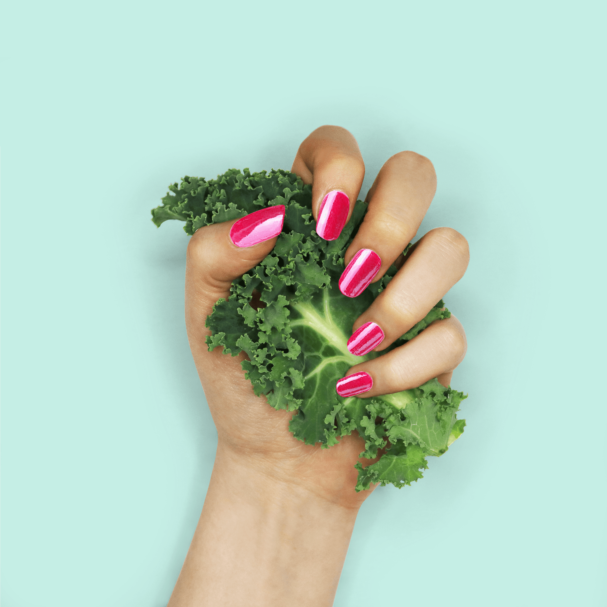 Kale'D It Nail Lacquer (Strawberry Bang) | RAWW Cosmetics | Swatch