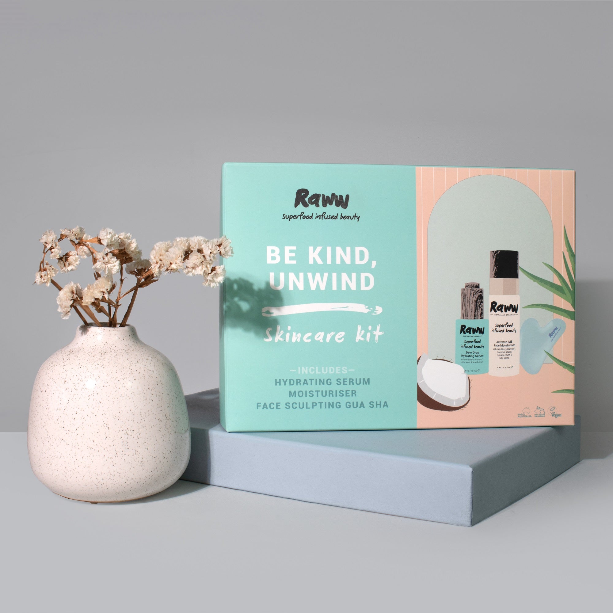 Be Kind, Unwind Skincare Kit | RAWW Cosmetics | Lifestyle 03