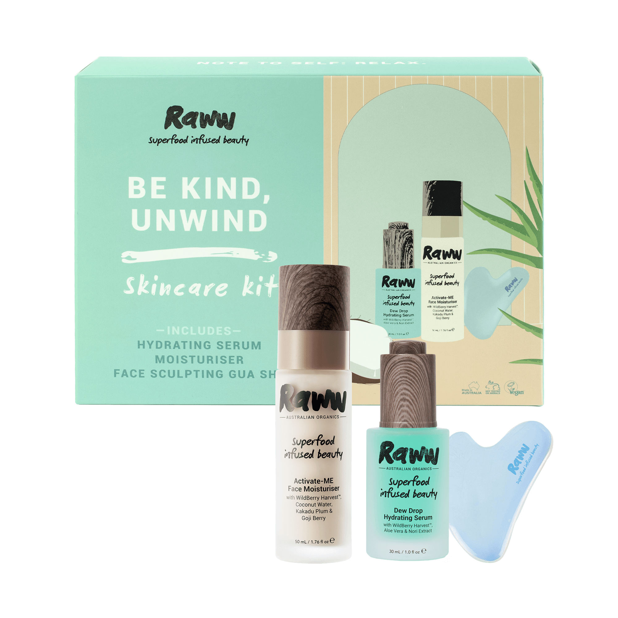 Be Kind, Unwind Skincare Kit | RAWW Cosmetics | 01